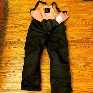 Black Skiing/Snow Pants/Overalls Girls Size L (10-12)